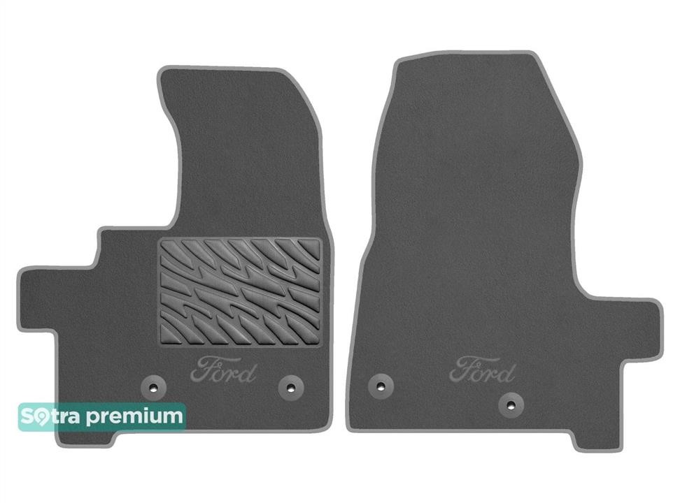 Sotra 90767-CH-GREY The carpets of the Sotra interior are two-layer Premium gray for Ford Transit Custom (mkI) (truck or combi) (1 row) 2018- automatic transmission, set 90767CHGREY