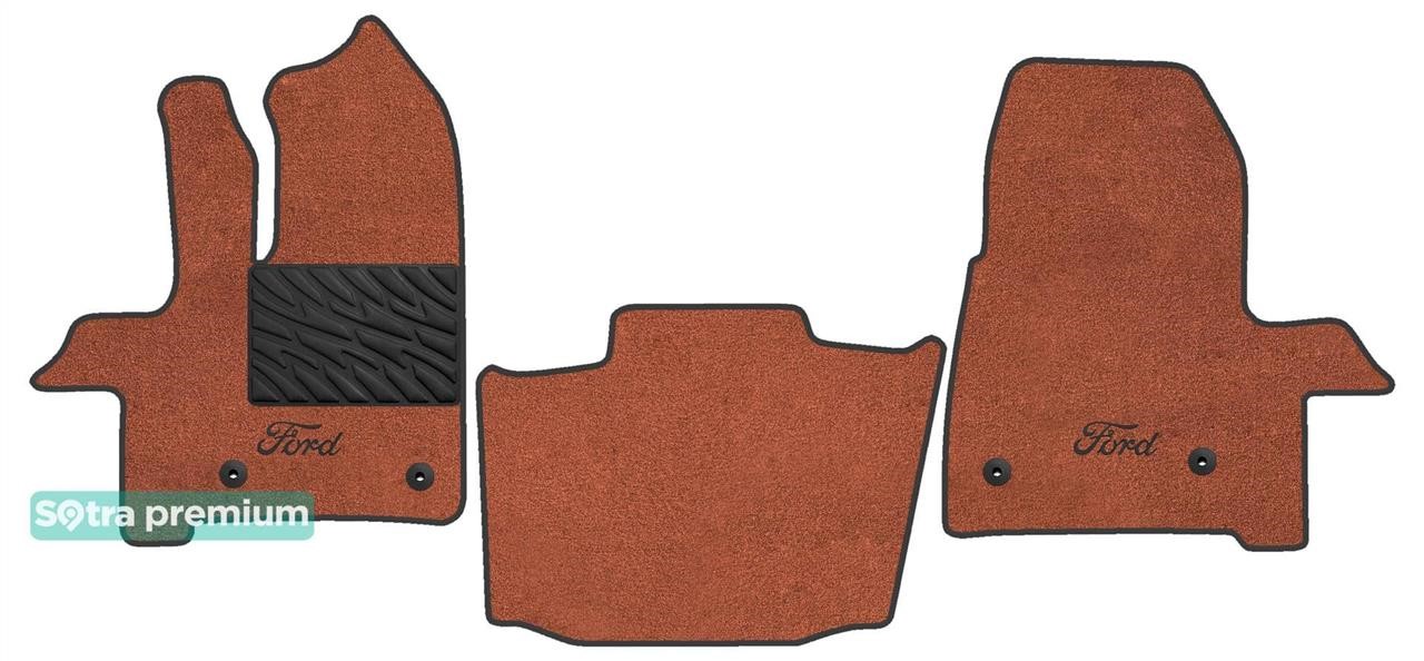 Sotra 90774-CH-TERRA The carpets of the Sotra interior are two-layer Premium terracotta for Ford Transit/Tourneo Custom (mkI) (1 row) 2017-, set 90774CHTERRA