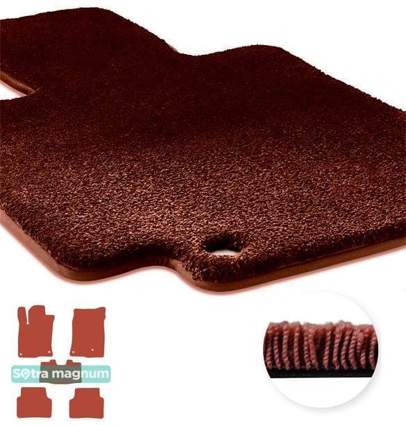 Sotra 90805-MG20-RED The carpets of the Sotra interior are two-layer Magnum red for Honda Civic (mkX) 2015-2021, set 90805MG20RED