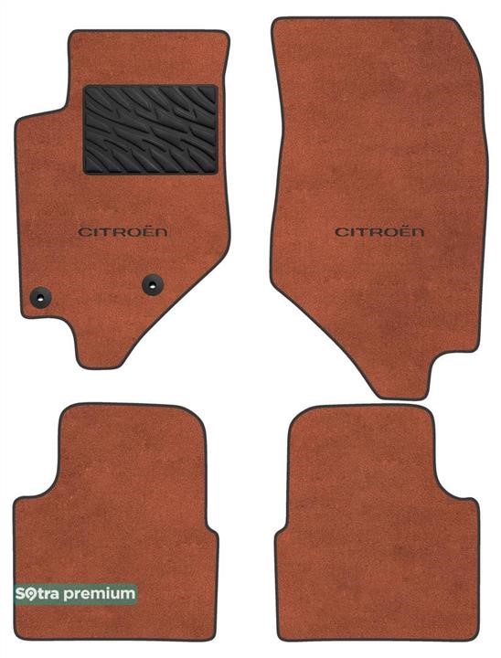 Sotra 90777-CH-TERRA The carpets of the Sotra interior are two-layer Premium terracotta for Citroen C4 (mkIII) (not electric) 2020-, set 90777CHTERRA