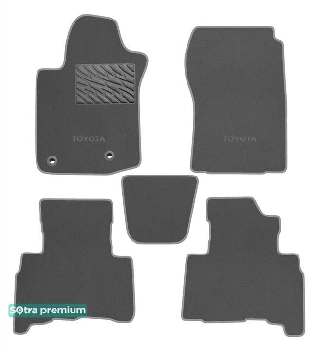 Sotra 90778-CH-GREY The carpets of the Sotra interior are two-layer Premium gray for Toyota Land Cruiser Prado (J150) (2 clips) 2013-, set 90778CHGREY
