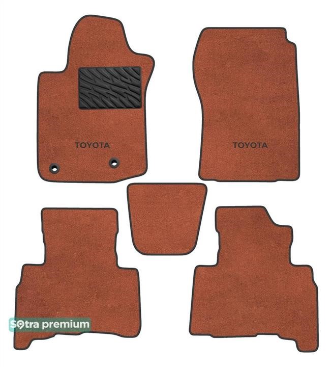 Sotra 90778-CH-TERRA The carpets of the Sotra interior are two-layer Premium terracotta for Toyota Land Cruiser Prado (J150) (2 clips) 2013-, set 90778CHTERRA