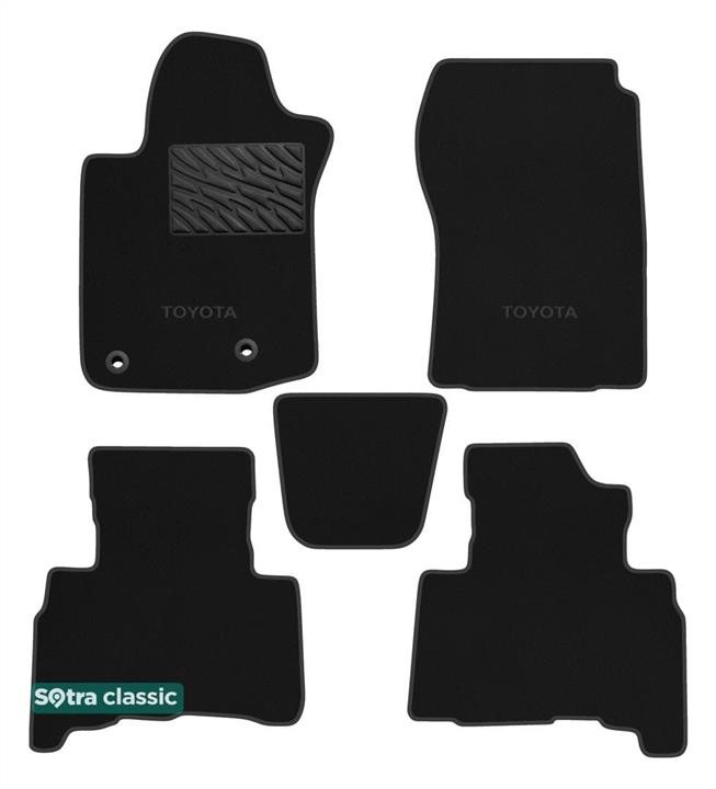Sotra 90778-GD-BLACK The carpets of the Sotra interior are two-layer Classic black for Toyota Land Cruiser Prado (J150) (2 clips) 2013-, set 90778GDBLACK