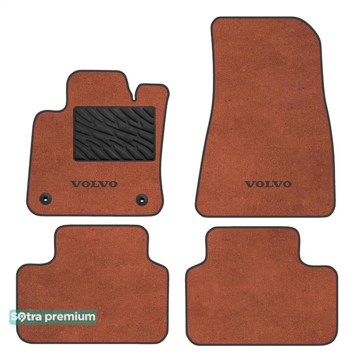Sotra 90902-CH-TERRA The carpets of the Sotra interior are two-layer Premium terracotta for Volvo C40 (mkI)(Recharge) 2021-, set 90902CHTERRA