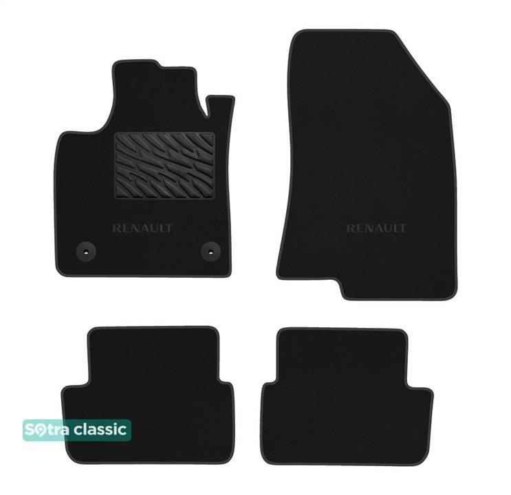Sotra 90820-GD-BLACK The carpets of the Sotra interior are two-layer Classic black for Renault / Dacia Sandero (mkIII) 2021-, set 90820GDBLACK