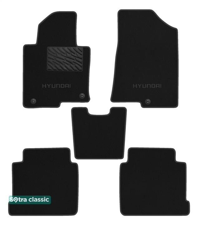 Sotra 90929-GD-BLACK The carpets of the Sotra interior are two-layer Classic black for Hyundai Sonata (mkVII) 2015-2019 (KOR), set 90929GDBLACK