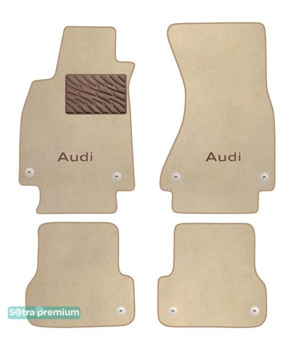 Sotra 90848-CH-BEIGE The carpets of the Sotra interior are two-layer Premium beige for Audi A6/S6/RS6 (mkIV)(C7) 2011-2018, set 90848CHBEIGE