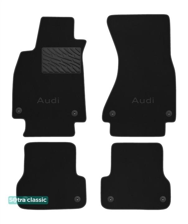 Sotra 90848-GD-BLACK The carpets of the Sotra interior are two-layer Classic black for Audi A6/S6/RS6 (mkIV)(C7) 2011-2018, set 90848GDBLACK