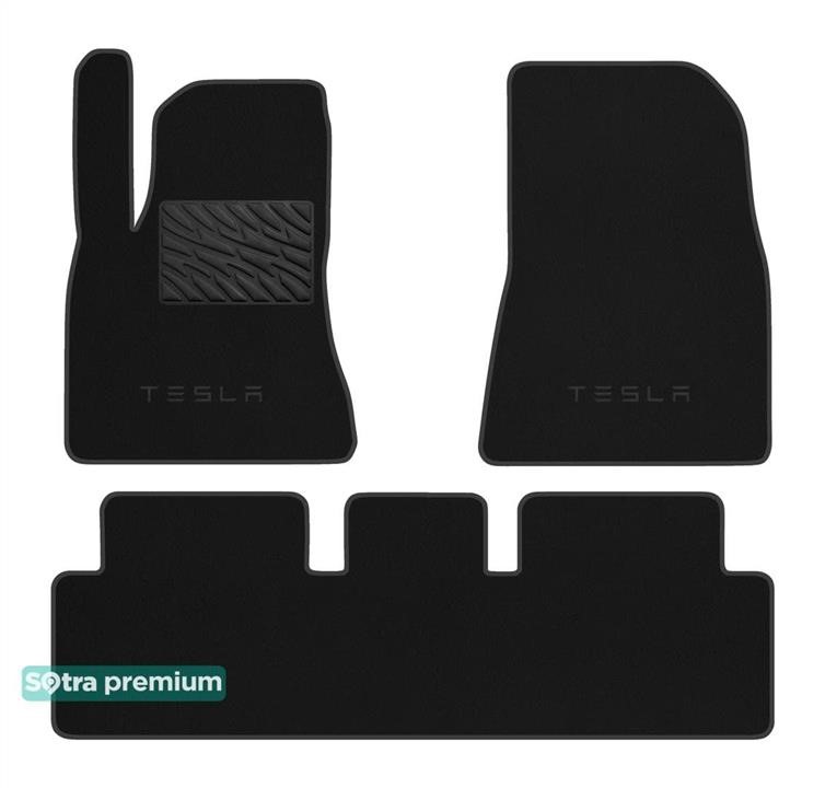 Sotra 90934-CH-BLACK The carpets of the Sotra interior are two-layer Premium black for Tesla Model 3 (mkI) 12/2020-, set 90934CHBLACK