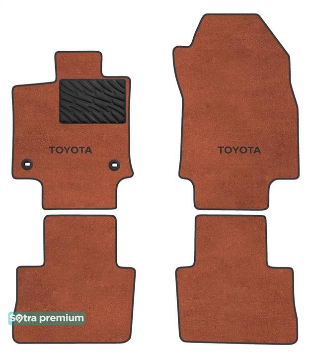 Sotra 90939-CH-TERRA The carpets of the Sotra interior are two-layer Premium terracotta for Toyota RAV4 (mkV) (hybrid) 2018-, set 90939CHTERRA