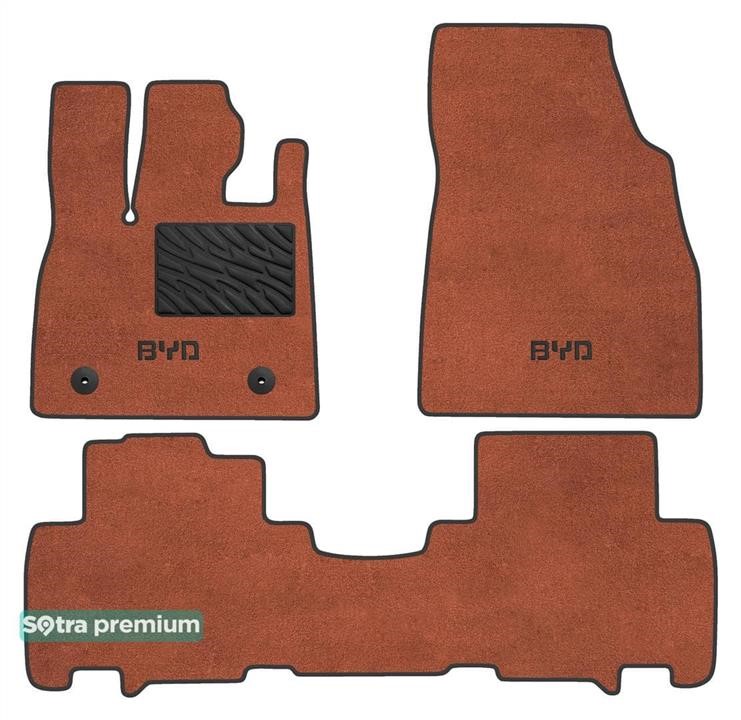 Sotra 90955-CH-TERRA The carpets of the Sotra interior are two-layer Premium terracotta for BYD Tang (mkII)(1-2 row) 2018-, set 90955CHTERRA