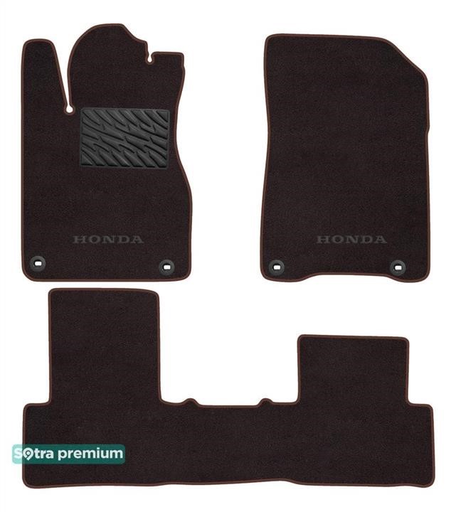 Sotra 90968-CH-CHOCO The carpets of the Sotra interior are two-layer Premium brown for Honda CR-V (mkIV) (4 clips) 2012-2018, set 90968CHCHOCO