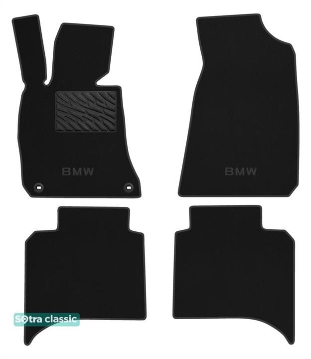 Sotra 90973-GD-BLACK The carpets of the Sotra interior are two-layer Classic black for BMW 5-series (E28) 1981-1988, set 90973GDBLACK