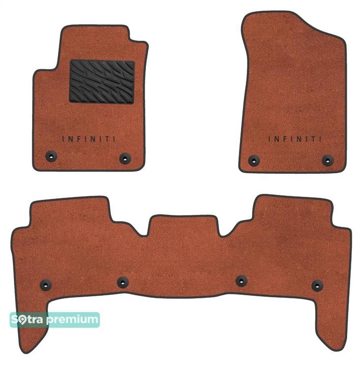 Sotra 90974-CH-TERRA The carpets of the Sotra interior are two-layer Premium terracotta for Infiniti QX80/QX56 (mkII)(Z62)(1-2 row) 2010-, set 90974CHTERRA
