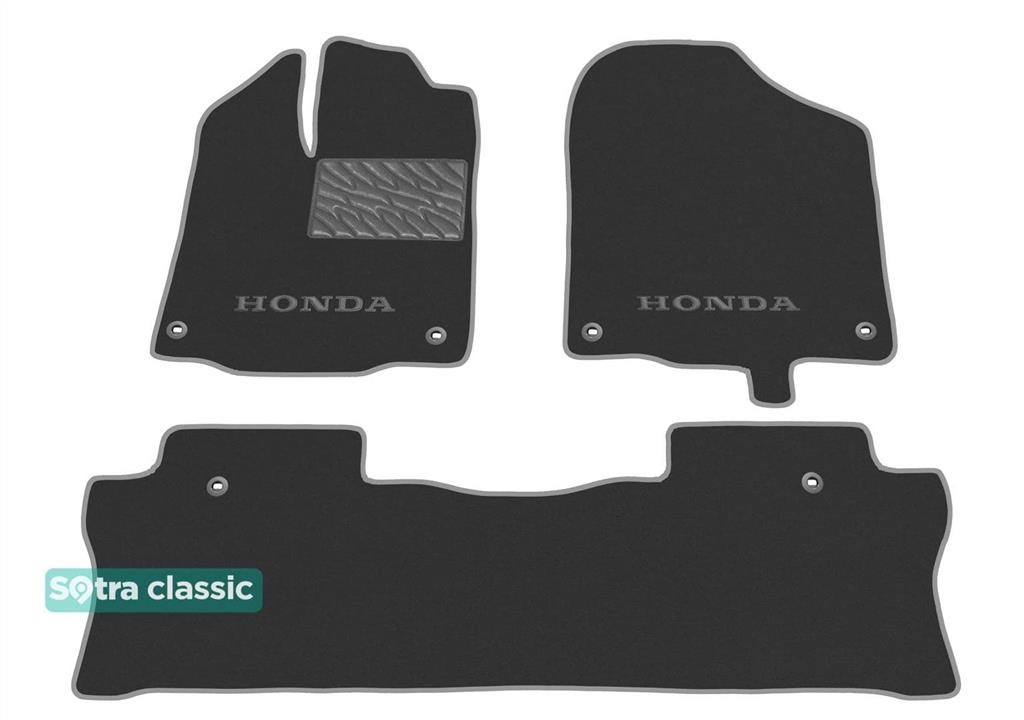 Sotra 05460-GD-GREY The carpets of the Sotra interior are two-layer Classic gray for Honda Pilot (mkIII) 2016-, set 05460GDGREY