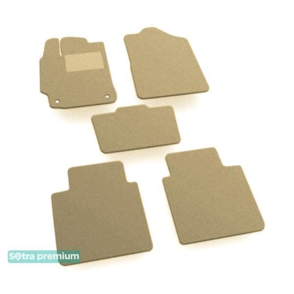 Sotra 05619-CH-BEIGE The carpets of the Sotra interior are two-layer Premium beige for Toyota Camry (mkVII)(XV55) 2014-2017 (USA), set 05619CHBEIGE