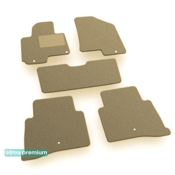 Sotra 05938-CH-BEIGE The carpets of the Sotra interior are two-layer Premium beige for Kia Sportage (mkIII) 2010-2015 (USA), set 05938CHBEIGE