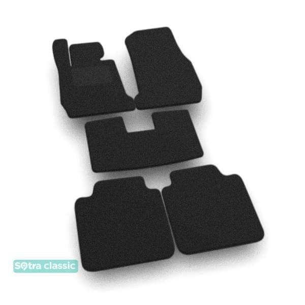 Sotra 07939-GD-BLACK The carpets of the Sotra interior are two-layer Classic black for BMW 3-series (F34)(Gran Turismo)(rear-wheel drive) 2013-2020, set 07939GDBLACK