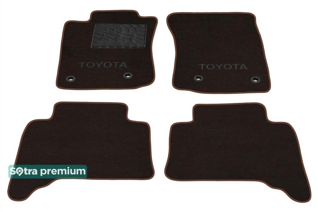 Sotra 07973-CH-CHOCO Sotra interior mat, two-layer Premium brown for Toyota Land Cruiser Prado (J150) / 4Runner (mkV) (4 clips) 2013- 07973CHCHOCO