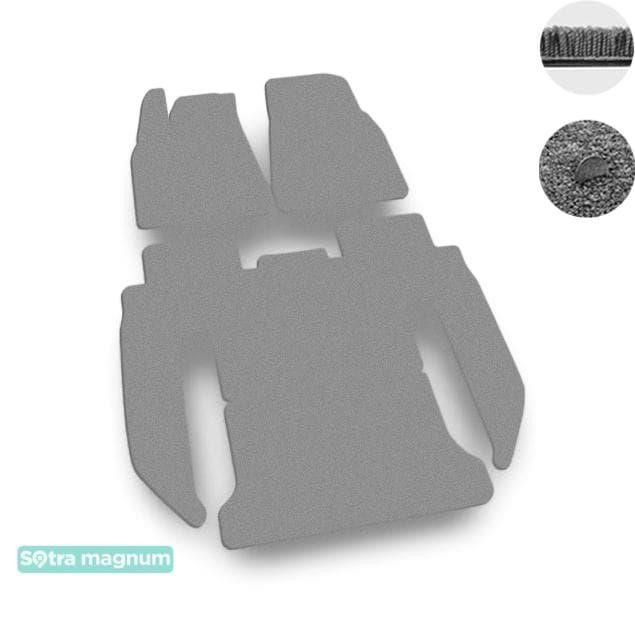 Sotra 07943-MG20-GREY Sotra interior mat, two-layer Magnum gray for Tesla Model X (mkI) (6 seats) (without console on row 2) (row 1-2-3) 2016- 07943MG20GREY