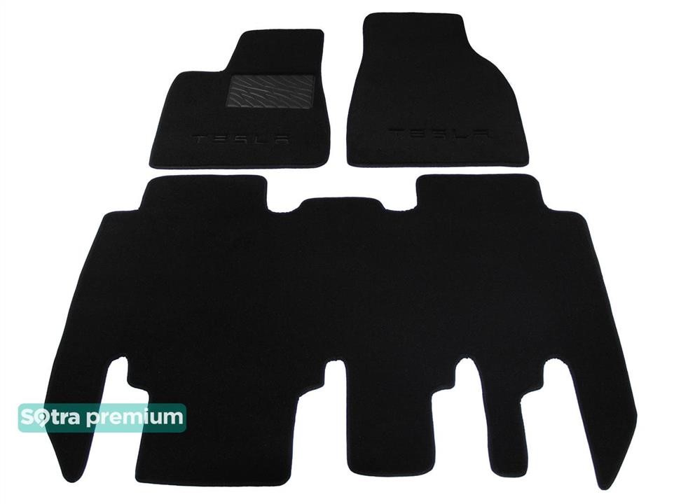 Sotra 07944-CH-BLACK The carpets of the Sotra interior are two-layer Premium black for Tesla Model X (mkI) (5 seats) (1st-2nd row) 2016-, set 07944CHBLACK