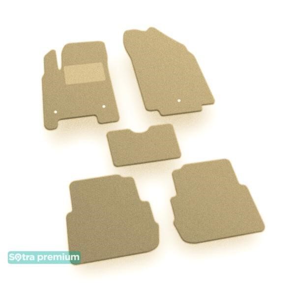 Sotra 07998-CH-BEIGE The carpets of the Sotra interior are two-layer Premium beige for Chevrolet Spark (mkIII) (electric) 2013-2016, set 07998CHBEIGE