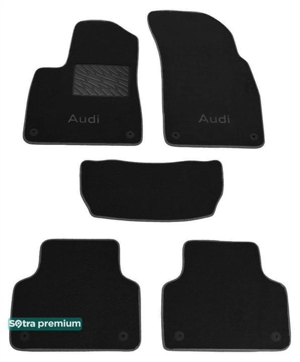 Sotra 08112-CH-GRAPHITE The carpets of the Sotra interior are two-layer Premium dark-gray for Audi Q7/SQ7 (mkII)(1-2 row)(2 row with clips) 2015-, set 08112CHGRAPHITE