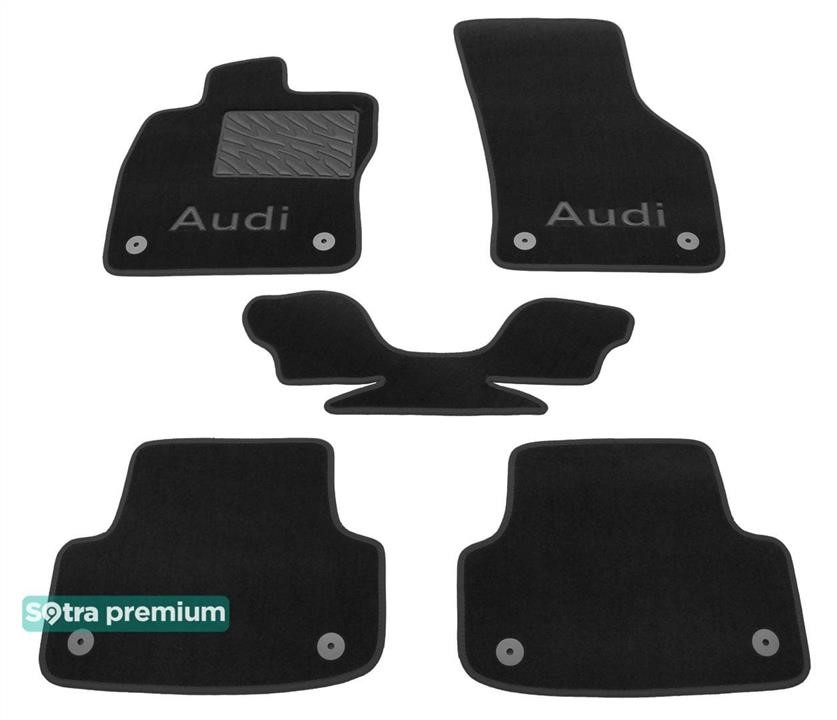 Sotra 08804-CH-GRAPHITE The carpets of the Sotra interior are two-layer Premium dark-gray for Audi A3/S3/RS3 (mkIII) (sedan and 5-door hatchback) 2012-2020, set 08804CHGRAPHITE