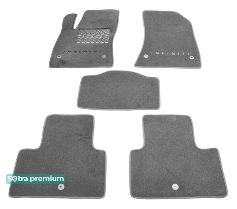 Sotra 08957-CH-GREY The carpets of the Sotra interior are two-layer Premium gray for Infiniti QX50 (mkII) 2017- / QX55 (mkI) 2021-, set 08957CHGREY