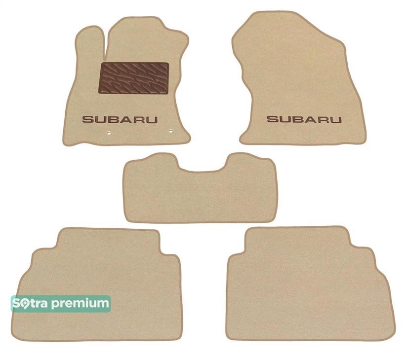 Sotra 09058-CH-BEIGE The carpets of the Sotra interior are two-layer Premium beige for Subaru Forester (mkV) 2018-, set 09058CHBEIGE