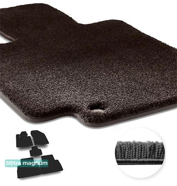 Sotra 09130-MG15-BLACK The carpets of the Sotra interior are two-layer Magnum black for Hyundai Santa Fe (mkIV) 2018-2020, set 09130MG15BLACK