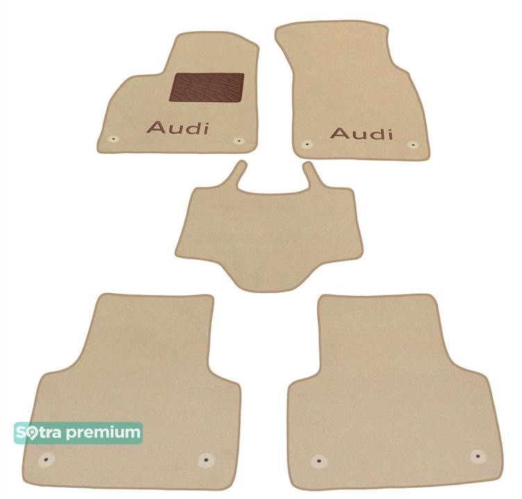 Sotra 08940-CH-BEIGE The carpets of the Sotra interior are two-layer Premium beige for Audi Q8/SQ8/RS Q8 (mkI) (2nd row with clips) 2018-, set 08940CHBEIGE