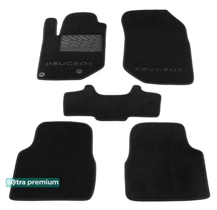 Sotra 09166-CH-BLACK Sotra interior mat, two-layer Premium black for Peugeot 208 (mkII); 2008 (mkII) 2019- 09166CHBLACK