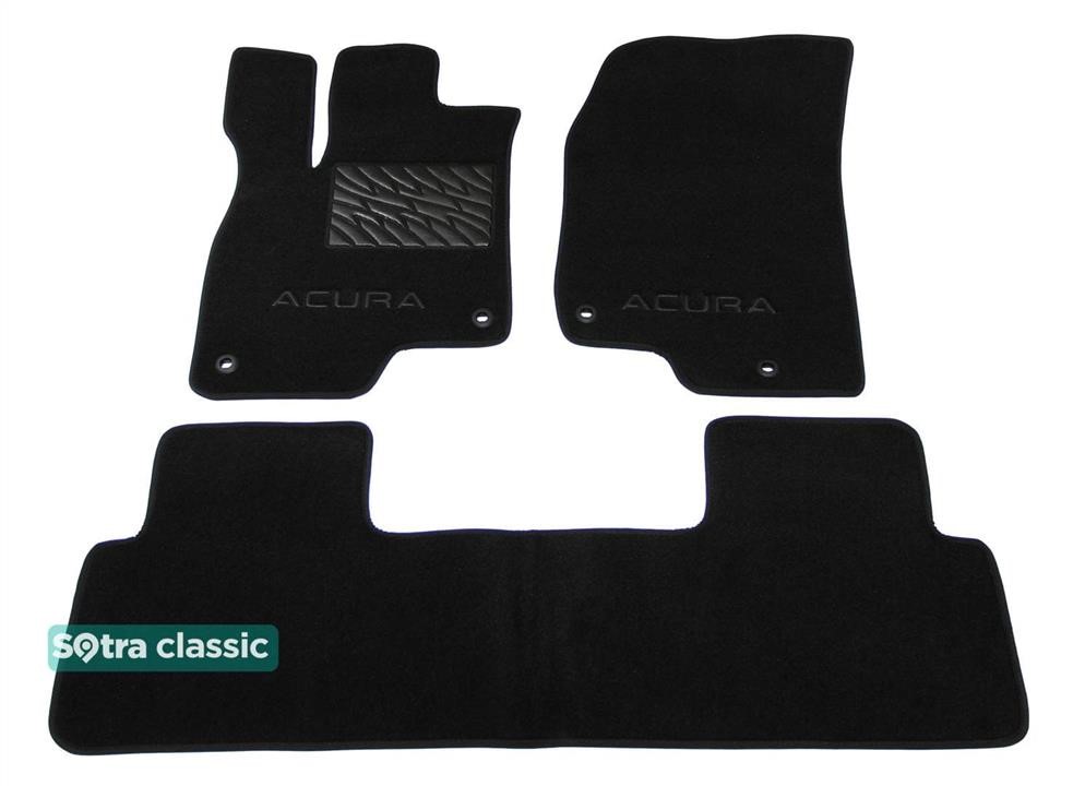 Sotra 09245-GD-BLACK The carpets of the Sotra interior are two-layer Classic black for Acura RDX (mkIII) 2019-, set 09245GDBLACK