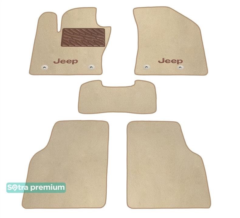 Sotra 09124-CH-BEIGE The carpets of the Sotra interior are two-layer Premium beige for Jeep Compass (mkII) 2017-, set 09124CHBEIGE