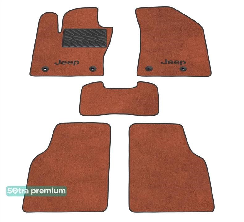 Sotra 09124-CH-TERRA The carpets of the Sotra interior are two-layer Premium terracotta for Jeep Compass (mkII) 2017-, set 09124CHTERRA