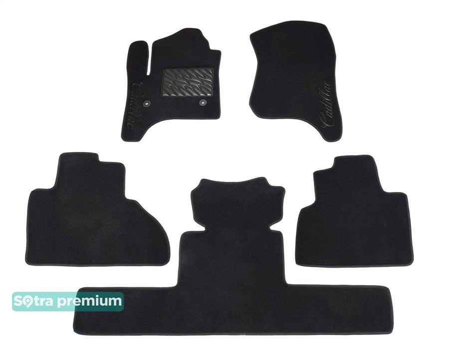 Sotra 09284-CH-BLACK The carpets of the Sotra interior are two-layer Premium black for Cadillac Escalade (mkIV) (2 row - 2 seats) (1-2 row) 2015-2020, set 09284CHBLACK