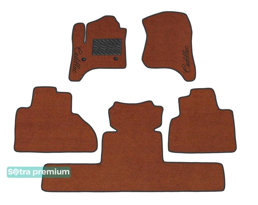 Sotra 09284-CH-TERRA The carpets of the Sotra interior are two-layer Premium terracotta for Cadillac Escalade (mkIV) (2 row - 2 seats) (1-2 row) 2015-2020, set 09284CHTERRA