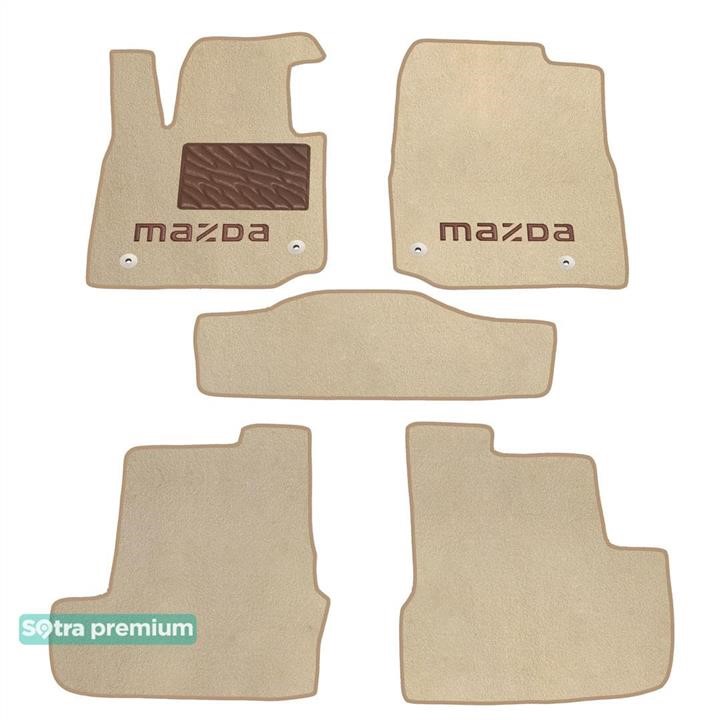 Sotra 09561-CH-BEIGE The carpets of the Sotra interior are two-layer Premium beige for Mazda MX-30 (mkI) 2020-, set 09561CHBEIGE