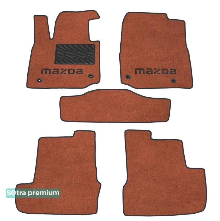 Sotra 09561-CH-TERRA The carpets of the Sotra interior are two-layer Premium terracotta for Mazda MX-30 (mkI) 2020-, set 09561CHTERRA