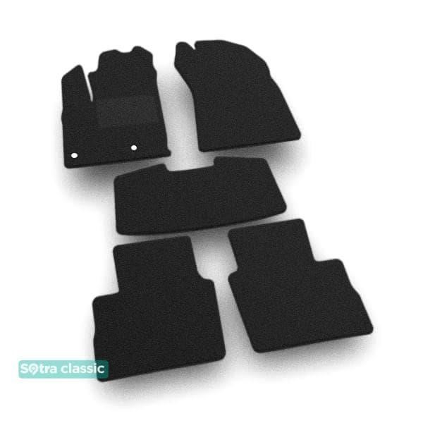 Sotra 09595-GD-BLACK The carpets of the Sotra interior are two-layer Classic black for Nissan Qashqai (mkIII) 2021-, set 09595GDBLACK