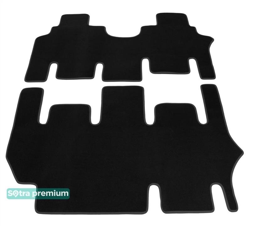 Sotra 90104-CH-GRAPHITE The carpets of the Sotra interior are two-layer Premium dark-gray for Mercedes-Benz Viano (W639)(2nd row - 1+1)(3rd row - 2+1)(2nd-3rd row) 2003-2014, set 90104CHGRAPHITE
