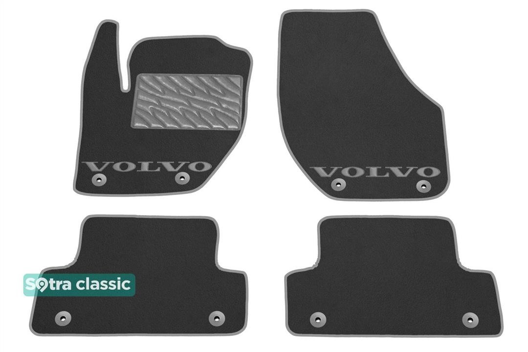 Sotra 90218-GD-GREY The carpets of the Sotra interior are two-layer Classic gray for Volvo V40 (mkII) 2012-2019, set 90218GDGREY