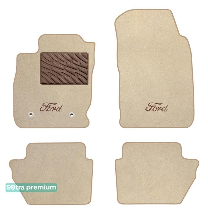 Sotra 90206-CH-BEIGE The carpets of the Sotra interior are two-layer Premium beige for Ford Ecosport (mkII) 2017-, set 90206CHBEIGE