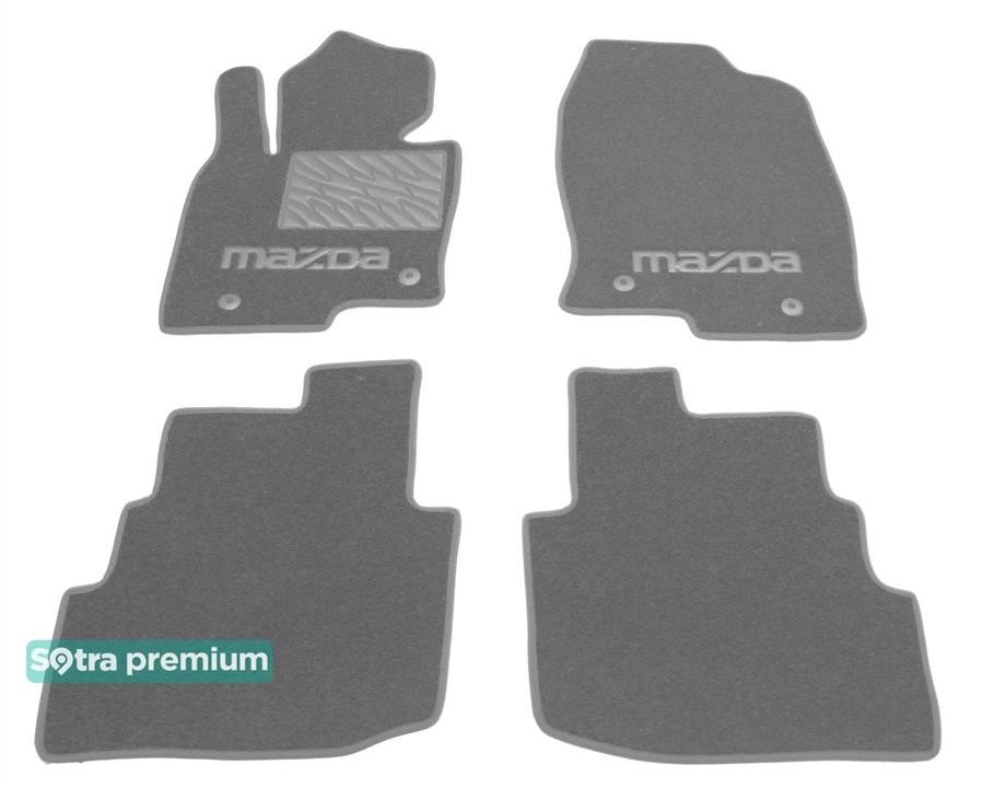 Sotra 90224-CH-GREY The carpets of the Sotra interior are two-layer Premium gray for Mazda CX-9 (mkII) (1-2 row) 2016-, set 90224CHGREY