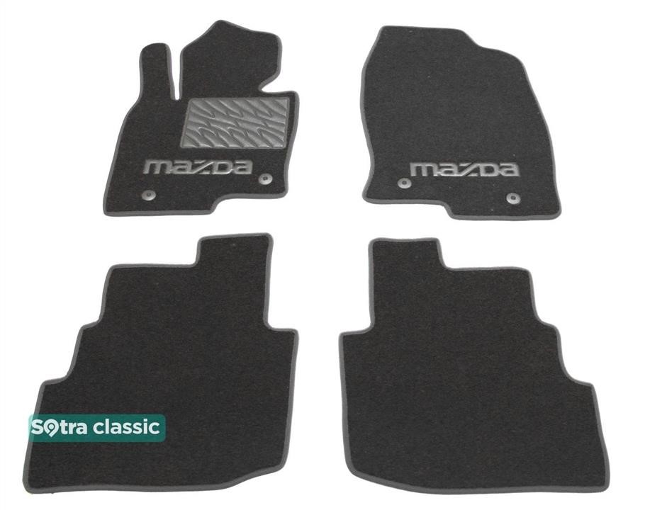 Sotra 90224-GD-GREY The carpets of the Sotra interior are two-layer Classic gray for Mazda CX-9 (mkII) (1-2 row) 2016-, set 90224GDGREY