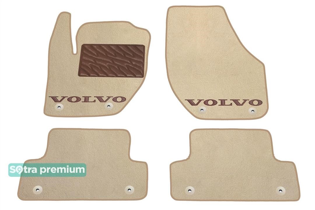 Sotra 90218-CH-BEIGE The carpets of the Sotra interior are two-layer Premium beige for Volvo V40 (mkII) 2012-2019, set 90218CHBEIGE