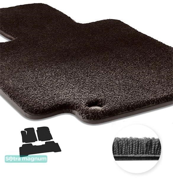 Sotra 90265-MG15-BLACK The carpets of the Sotra interior are two-layer Magnum black for Honda Pilot (mkI) (1-2 row) 2003-2008, set 90265MG15BLACK
