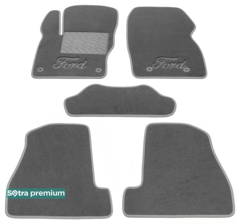 Sotra 90380-CH-GREY The carpets of the Sotra interior are two-layer Premium gray for Ford Focus (mkIII) 2011-2014 (USA), set 90380CHGREY
