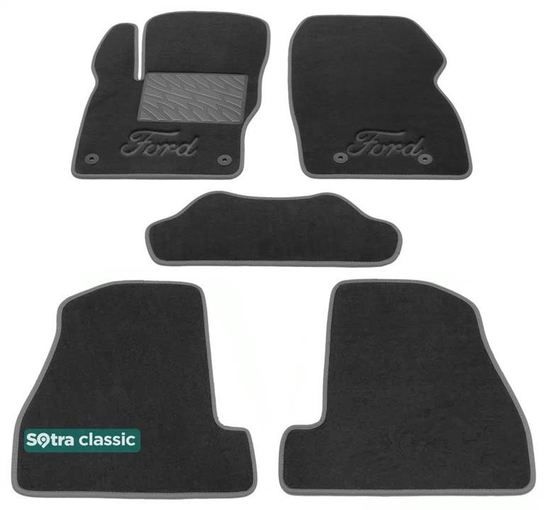 Sotra 90380-GD-GREY The carpets of the Sotra interior are two-layer Classic gray for Ford Focus (mkIII) 2011-2014 (USA), set 90380GDGREY